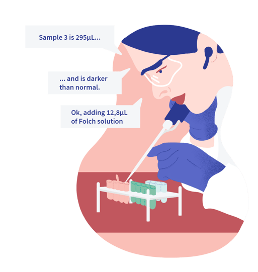 Illustration of Voice Documentation during Sample Preparation